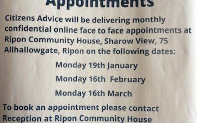 Citizens Advice Appointments at Ripon Community House